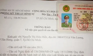 Thực hư việc đại úy công an vay tiền bằng thẻ ngành