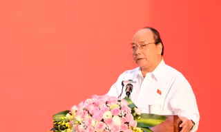 Thủ tướng Nguyễn Xuân Phúc phát biểu.