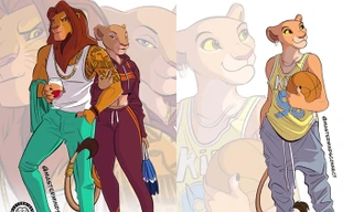 Lion king xâm chấm sàn thời trang