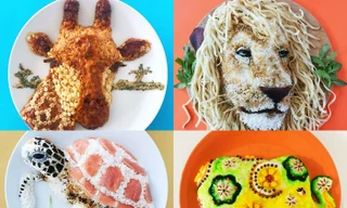 Trang trí đĩa cơm cho bé