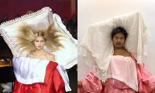 Khi chăn gối làm trang phục