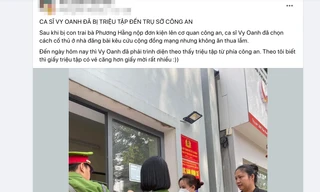 Thực hư thông tin ca sĩ Vy Oanh tới trụ sở công an theo giấy triệu tập 