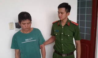 Đối tượng Anh tại cơ quan công an 