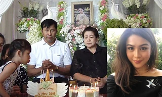 Sau tang lễ, gia đình tổ chức sinh nhật cho Á hậu Thái Lan vừa tử nạn 