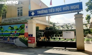 Trường Tiểu học Hữu Nghị, nơi bé K. đang theo học. Ảnh: VTC News.