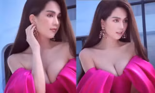 Ngọc Trinh lại gây choáng vì o ép vòng 1 quá đà