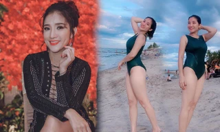 MC Cát Tường khoe ảnh áo tắm gợi cảm ở tuổi U50