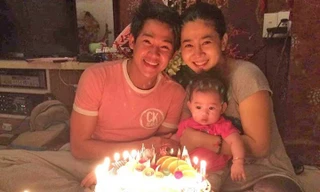 Khoảnh khắc hiếm hoi của Mai Phương và Phùng Ngọc Huy bên con gái