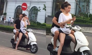 Tranh cãi việc Hồ Ngọc Hà và Kim Lý không đội mũ bảo hiểm đi xe máy ra đường