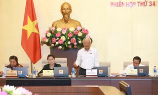 Phiên họp thứ 34 Uỷ ban Thường vụ Quốc hội. Ảnh: VGP/ Lê Sơn 