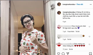 Trang Trần khoe ảnh bụng bầu 4 tháng