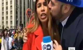 Phản ứng bất ngờ của phóng viên bị sàm sỡ khi dẫn trực tiếp World Cup