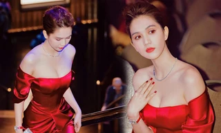 Ngọc Trinh lại gây 'sốt' với váy cắt xẻ sâu khoe vòng 1 gợi cảm