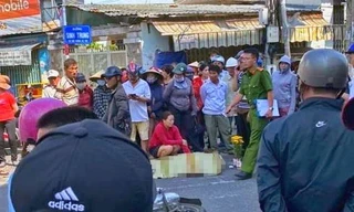 Vụ tai nạn làm bà Nguyễn Thị Xuân tử vong tại chỗ. Ảnh: P.L. 