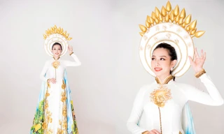 Thùy Tiên khoe vẻ đẹp nền nã với quốc phục truyền thống