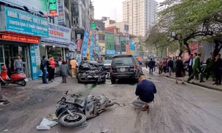 Hiện trường một vụ tai nạn giao thông. (Ảnh: Sơn Bách/Vietnam+) 