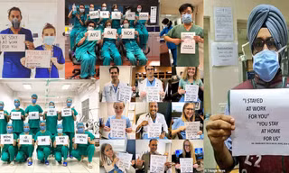 Thông điệp 'Chúng tôi đi làm vì bạn, bạn ở nhà vì chúng tôi' gây xúc động toàn cầu