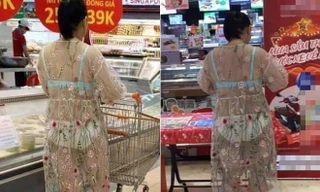 Trang phục như đi biển ở siêu thị, người phụ nữ bị chỉ trích về 'văn hoá ăn mặc'