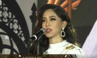 Clip hùng biện ấn tượng của Phương Nga tại chung kết Miss Grand 