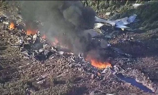 hiện trường máy bay quân sự rơi ở Nghệ An