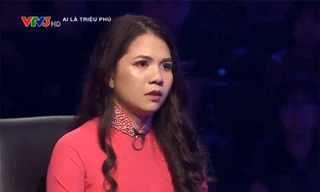 Chị Quỳnh Như, người chơi trong chương trình 'Ai là triệu phú' phát sóng tối 7/5.