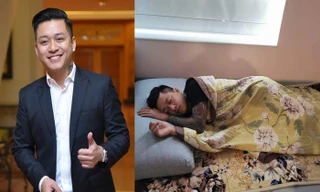 Bất ngờ với hình ảnh Tuấn Hưng nằm sàn nhà khi đi chăm vợ mới sinh