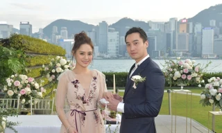 Hân Đồng và Lại Hoằng Quốc khi đăng ký kết hôn. Ảnh: HK01. 