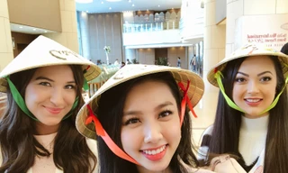 Thuỳ Tiên 'ghi điểm' khi tặng quà cho thí sinh Miss International 2018
