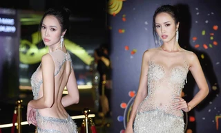 Vũ Ngọc Anh diện đầm xuyên thấu khoe body gợi cảm, 'đốt mắt' người nhìn