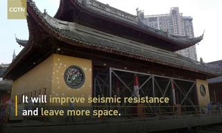 Dịch chuyển ngôi chùa 2000 tấn chỉ trong vòng 2 tuần