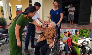 Công an Hà Nam 'đội nắng' đón cụ già trăm tuổi, người khuyết tật đi kích hoạt định danh điện tử