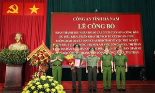 Hà Nam là tỉnh đầu tiên trên cả nước hoàn thành cấp CCCD gắn chip