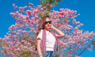 Vượt hơn 70 km đến check in cung đường nhuộm hồng đẹp như phim Hàn ở miền Tây