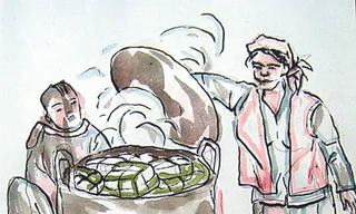 Trống rung, kiềng bạc, áo trăng đầm (Tết)