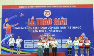 Tìm ra nhiều gương mặt triển vọng tại Giải cầu lông trẻ Hà Nội