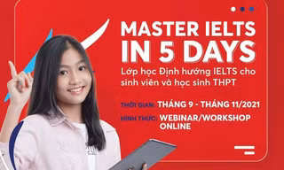 Chương trình “Master IELTS in 5 days” dành cho 10.000 học viên trên toàn quốc.