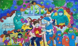 Nữ sinh lớp 8 ở TPHCM đoạt giải Đặc biệt thi vẽ tranh về COVID