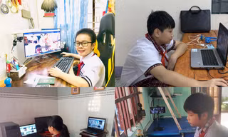 Các thí sinh bảng A tham gia thi vòng Khu vực bằng hình thức trực tuyến.