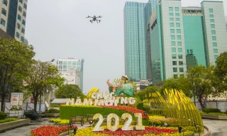 Đại cảnh cổng kết được ghi lai từ flycam