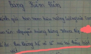 ‘Em không hề vô lễ mà tại thầy bắt viết’
