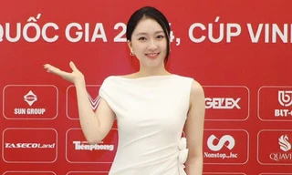 Người đẹp Kim Trà My, Ngọc Nữ rạng rỡ dự họp báo Giải Vô địch Golf Quốc gia