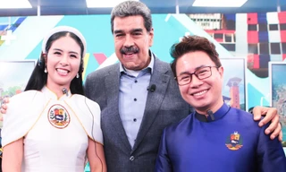 Hoa hậu Ngọc Hân gặp Tổng thống Venezuela