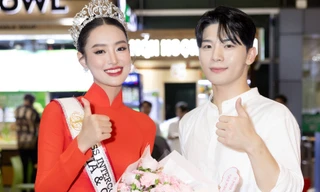 Bạn trai đón Bùi Khánh Linh