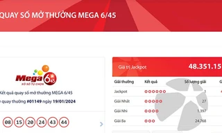 Giải độc đắc Vietlott hơn 48 tỷ đồng đã 'nổ'