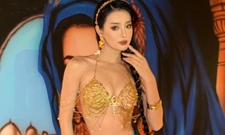 Bùi Khánh Linh mặc gợi cảm ở Hoa hậu Liên lục địa