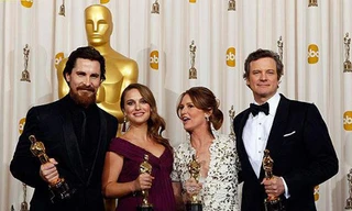 Những diễn viên xuất sắc nhất năm nay: Từ trái qua Christian Bale, Natalie Portman, Melissa Leo, Colin Firth