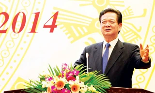 Thủ tướng Nguyễn Tấn Dũng tại hội nghị. Ảnh: chu thắng