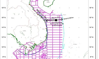  Vị trí giàn khoan của Trung Quốc nằm trong vùng biển của Việt Nam. ảnh: NGUYỄN HUY