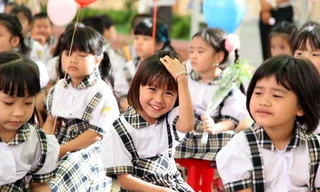 Học sinh ngày khai giảng. Ảnh: Thanh Niên