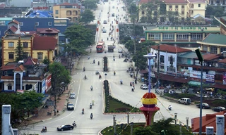 Bình minh đang lên ở thành phố Điện Biên ngày nay